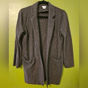 J Crew grey long cardigan